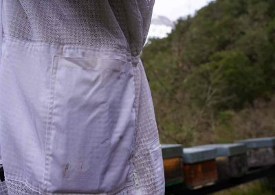 apicultor con un traje de apicultor Air Mesh de Oz Armour