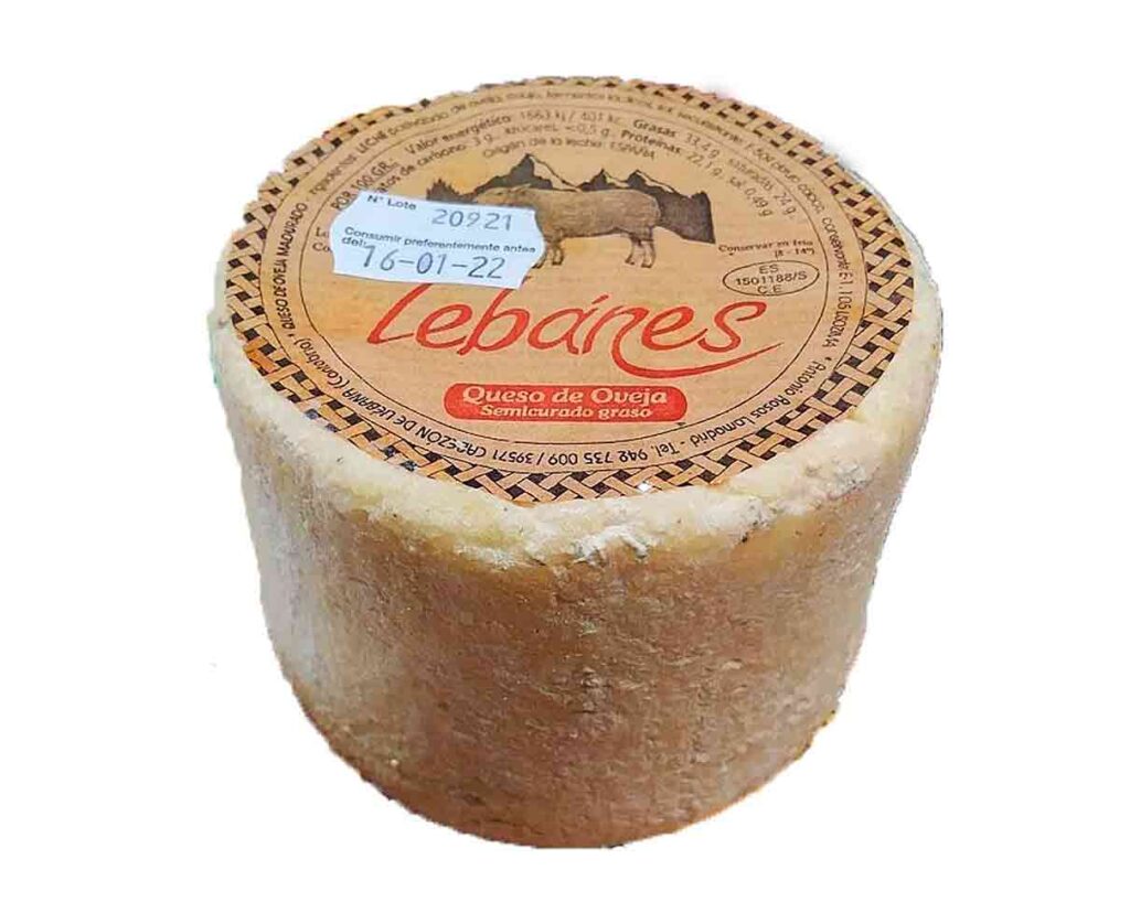 queso de lebanes uno de los quesos de Liébana para tomar con miel de liébana