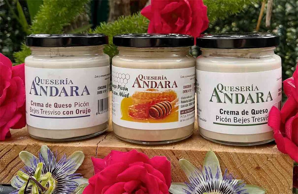 crema de queso picón de la quesería Ándara uno de los quesos de Liébana para tomar con miel de liebana